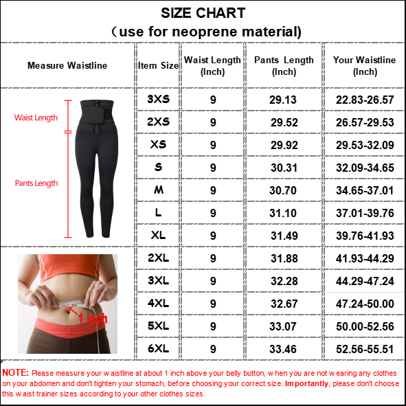 9 inches single belt neoprene waist trainer with legging pants