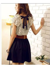 Two Pcs Casual Dress With Belt S.M.L.XL MH5037