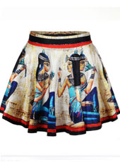 Digital Egyptial Printed Short Skirt MH8036
