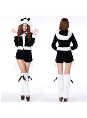 White Hat Bunny Christmas Costumes M,L MH3010