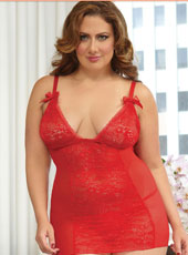 Plus size red lace lingerie XL-4XL MH6147