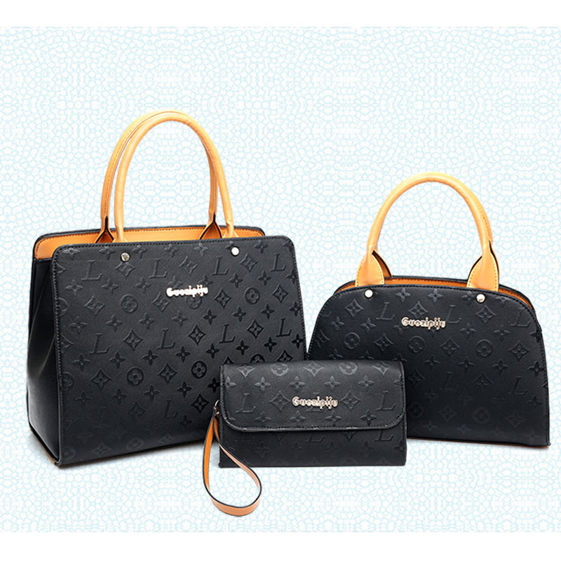 Black 3pcs Set Highend Diaper Bag MH11059Beuty Girl