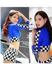 Blue Two PCS Racer Costume MH3107