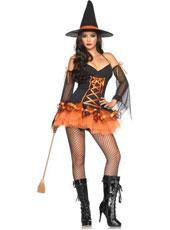 Sexy Party Halter Neck Front Lace-up Halloween Costume MH3176