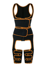 Orange Thigh Shaper with Double Belt Vest MHW100046O 