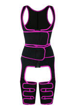 Pink Thigh Shaper with Double Belt Vest MHW100046P
