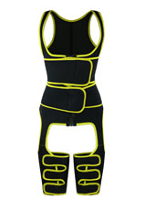 Yellow Thigh Shaper with Double Belt Vest MHW100046Y