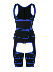 Blue Thigh Shaper with Double Belt Vest MHW100046BL 