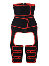 Red Thigh Shaper with Double Belts MHW100024R 