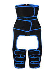 Blue Thigh Shaper with Double Belts MHW100024L