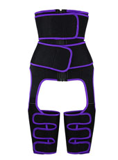 Purple Thigh Shaper with Double Belts MHW100024PU 