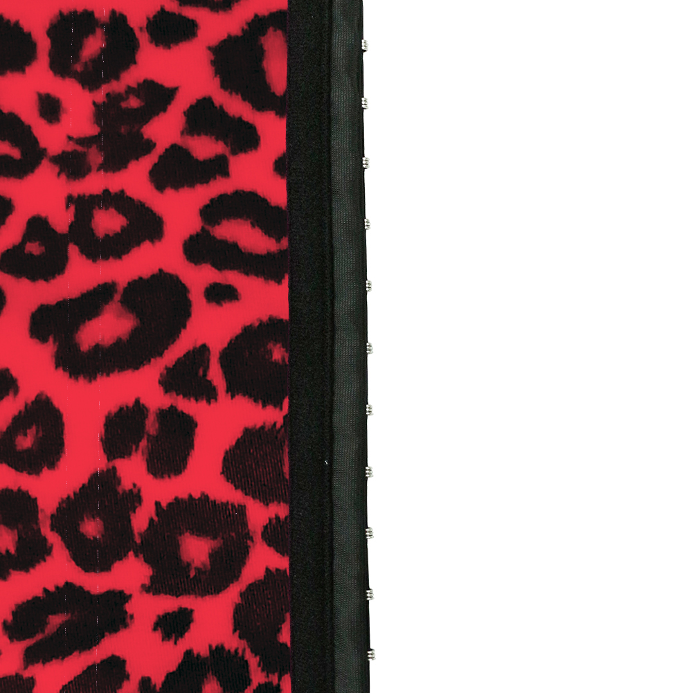 Leopard Red Latex Hooks Waist Trainer with Triple Belts MH100004RL