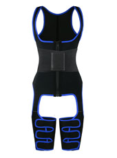 Blue Neoprene Leather One Belt Vest MHW100075BL