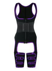 Purple  Neoprene Leather One Belt Vest MHW100075PU