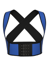  Latex back cross chest vest MHW100320BL