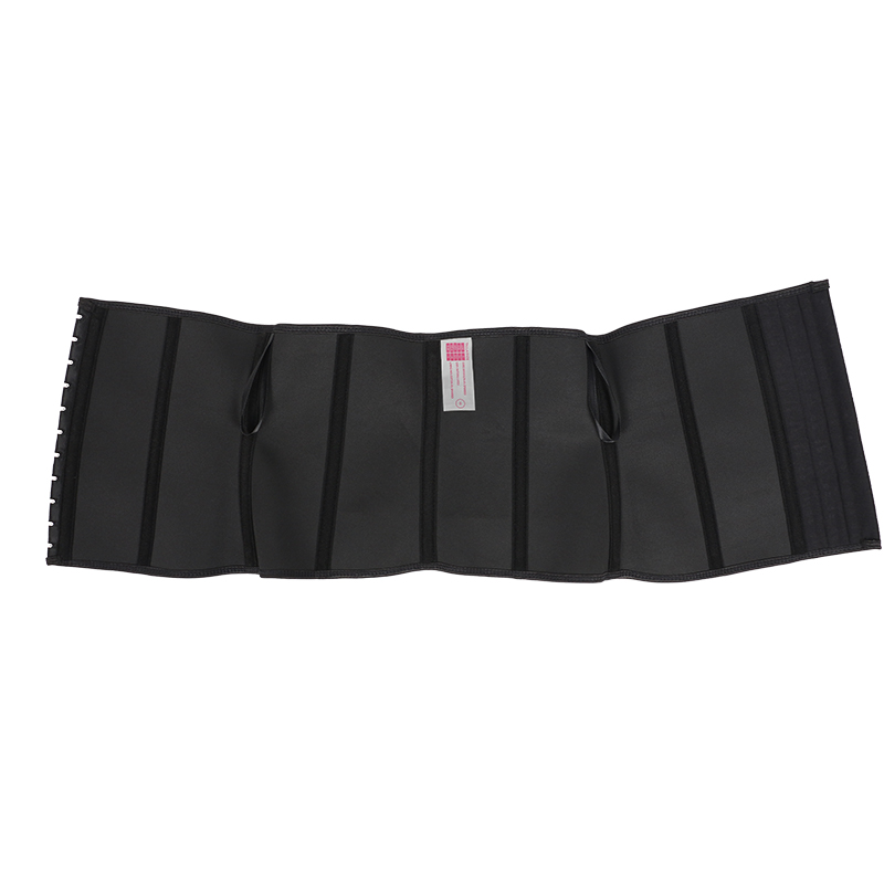 Black Latex 9 Inches and 10 cm Single Belt with Hook Waist Trainer MHW100445B