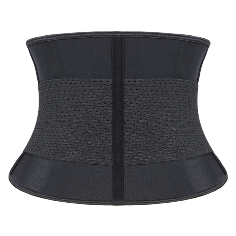 Black Latex 9 Inches and 10 cm Single Belt with Hook Waist Trainer MHW100445B