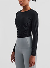 women's long-sleeved high-stretch tight yoga tops MH133616
