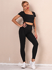 Bow T-Shirt Hip Lift Pants Yoga Set MH133601