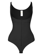 Bodysuit girdle high back black thong MT000234B