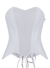 White Side-Zip Fashion Corset Top  MHW100831W
