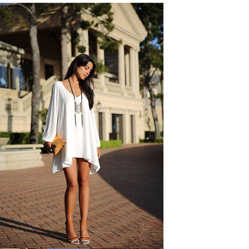 Long Sleeve Blue Casual Dress S,M,L,XL MH5002