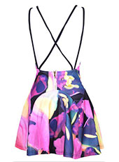 Floral Backless Peplum Dress S.M.L.XL MH5036