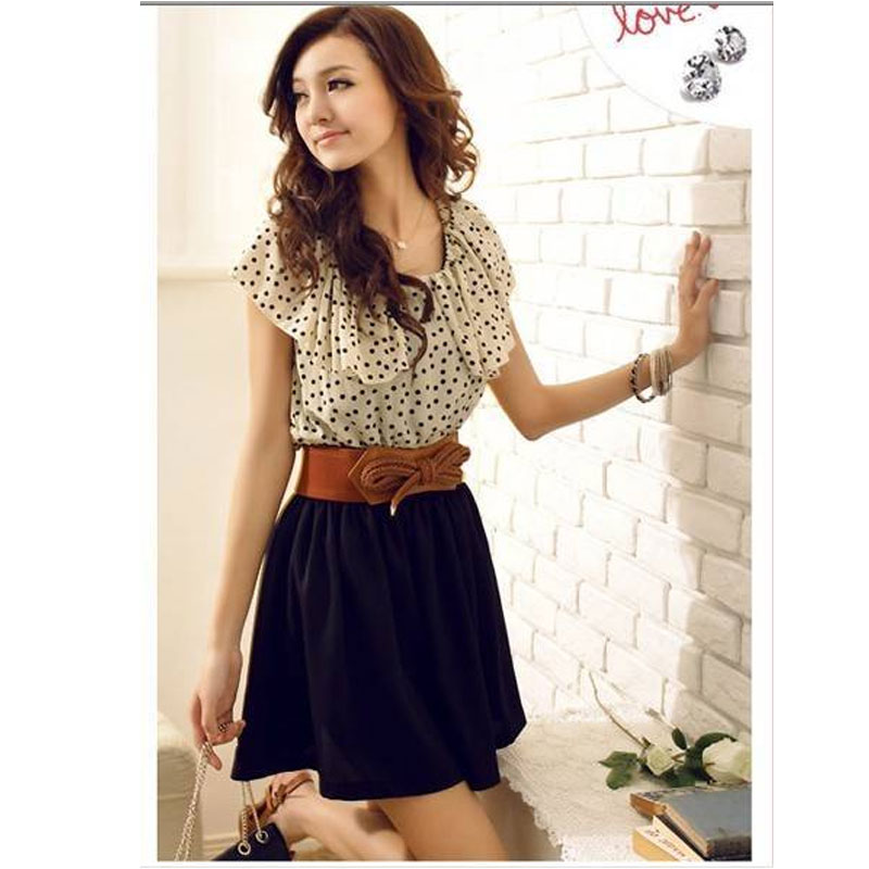Two Pcs Casual Dress With Belt S.M.L.XL MH5037