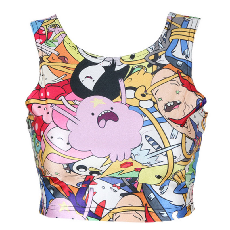  Adventure Time Sleeveless Crop Top S,M,L,XL MH8004