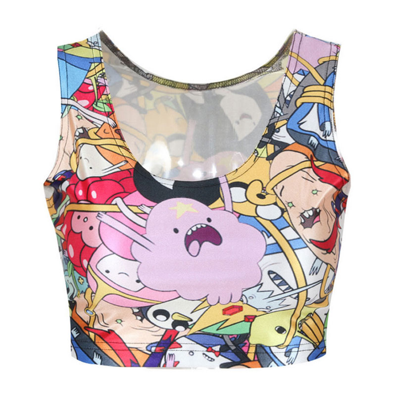  Adventure Time Sleeveless Crop Top S,M,L,XL MH8004