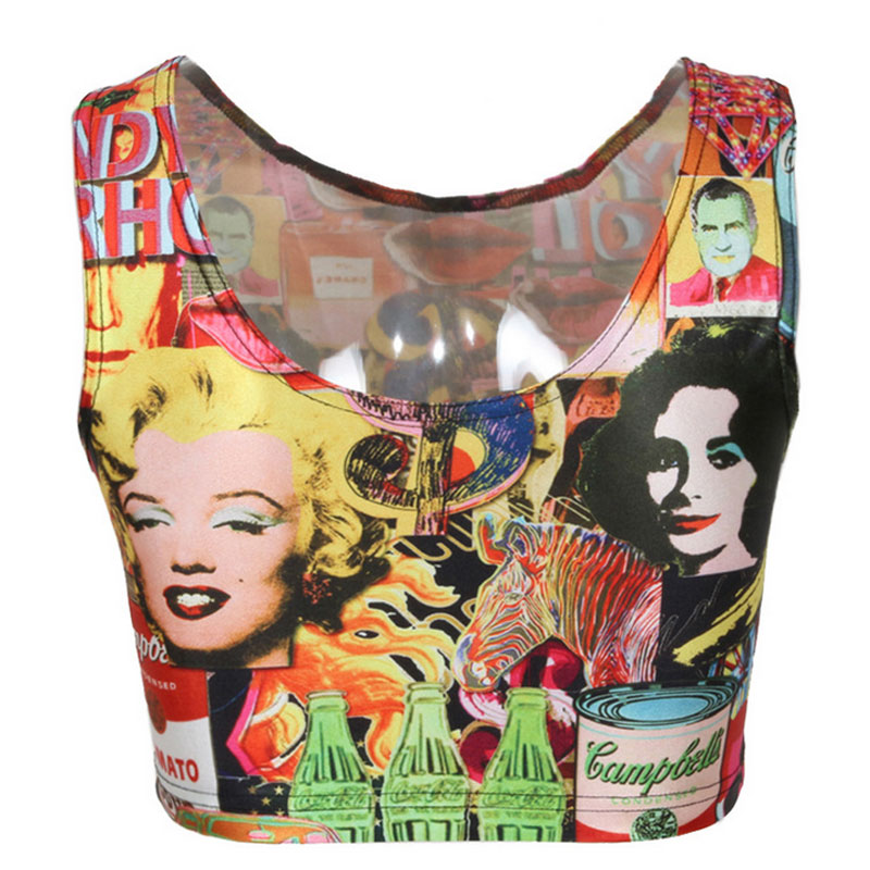 3D Printed Monroe Sleeveless Crop Top MH8014