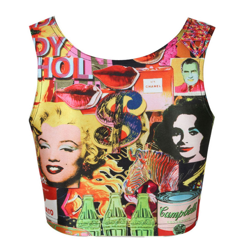 3D Printed Monroe Sleeveless Crop Top MH8014
