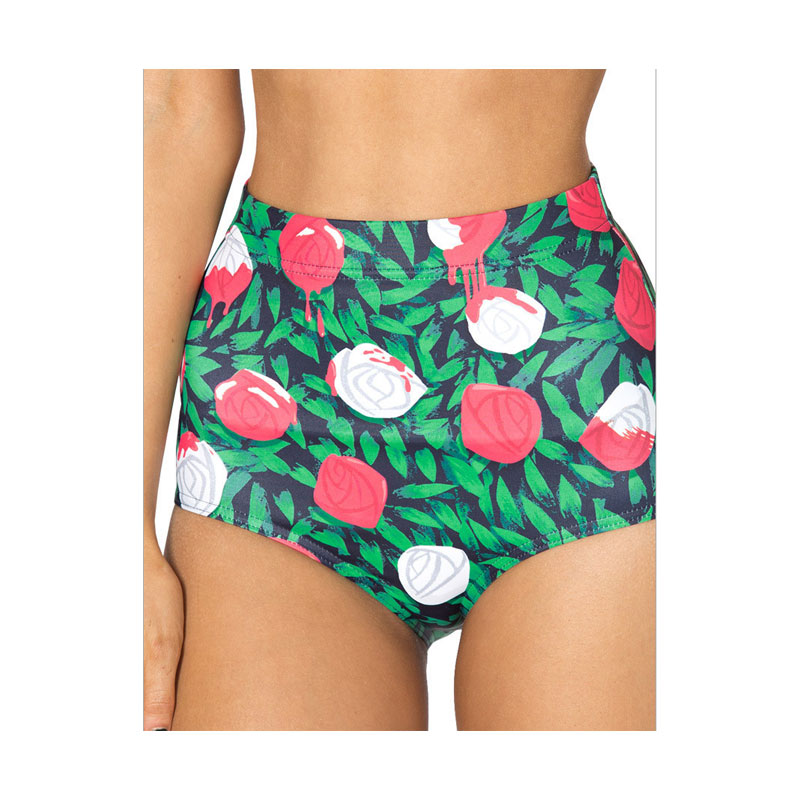 Green Leaf Printed Short Bottom MH8035