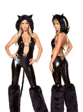 9PCS Black Cat Fur Animal MH3005