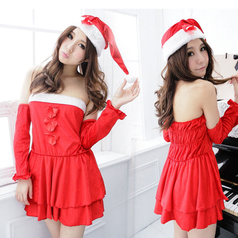4PCS Red Christmas Costume MH3065
