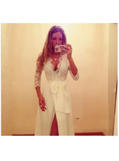 White Long Chiffon Dress S,M,L MH5093