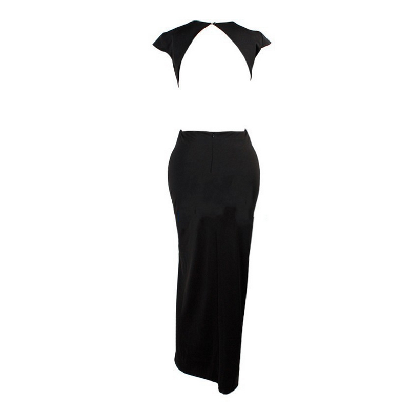 Black Backless Open Side Beach Dress S,M,L MH5218 