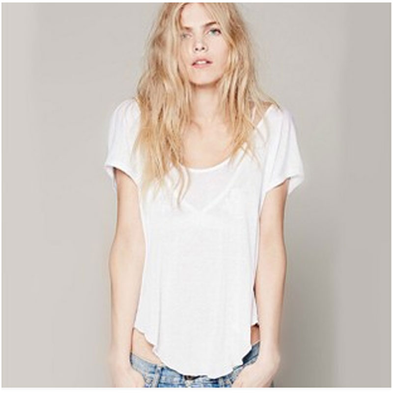 Sexy loose cotton t-shirt S,M,L,XL MH8139