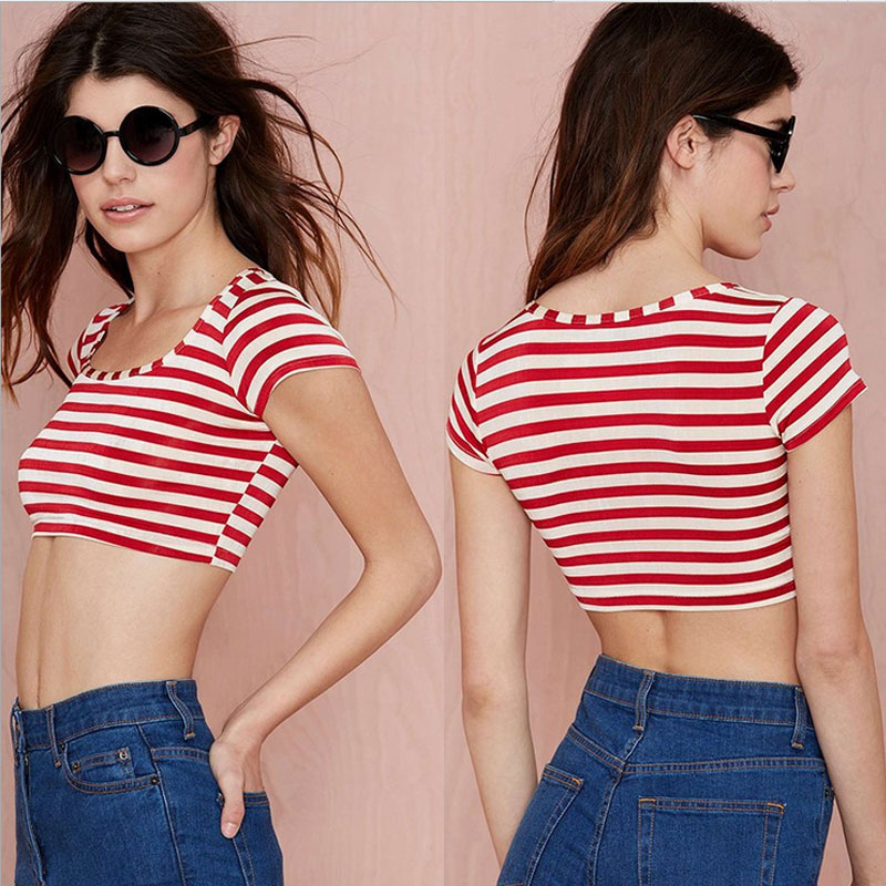 Short sleeve U neck short top S,M,L,XL,XXL MH8147