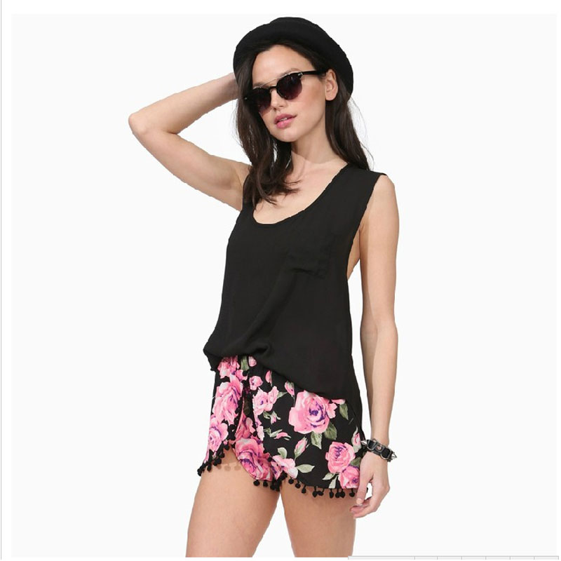 Black sexy chiffon vest S,M,L,XL,XXL MH8155