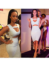  White Bodycon Dress S.M.L MH5113
