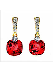Red Fashion Crystal Earings MH9003