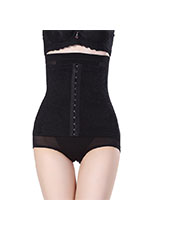 Three hooks black chinlon body shaper  L-3XL MH1015