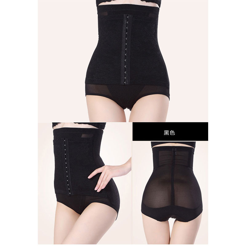 Three hooks black chinlon body shaper L-3XL MH1015
