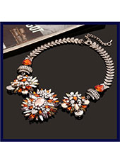 Sunflower Gothic Reshinestone Necklace MH9015