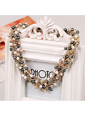 Black And White Pearl Necklace MH9016
