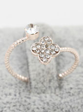 Rhinestone Beautiful King Mask Style Open Ring MH9027
