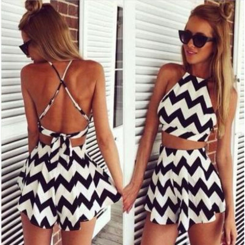 Halter Backless Two Pcs Culotte XS-XL MH5254
