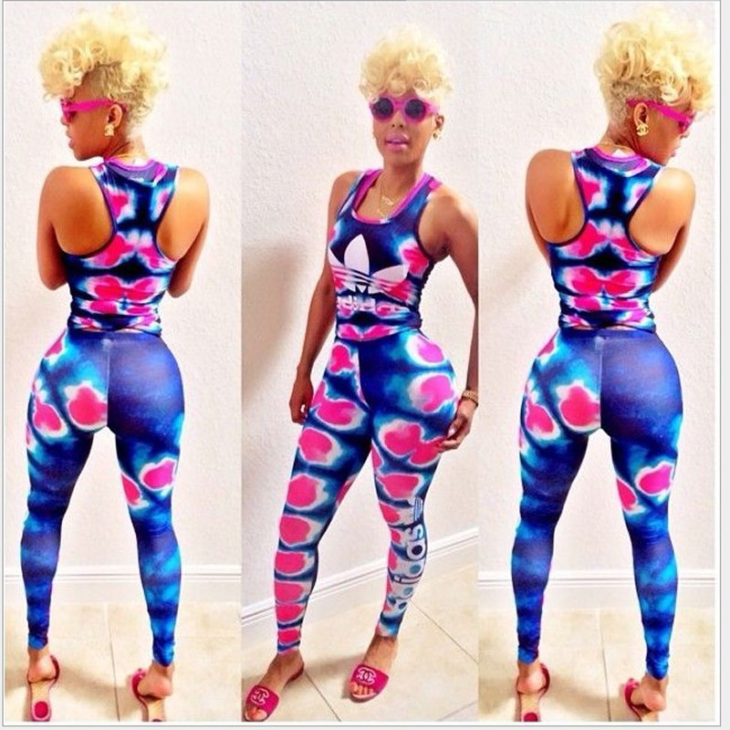 Sexy Blue Printed vest Jumpsuits S-L MH5265