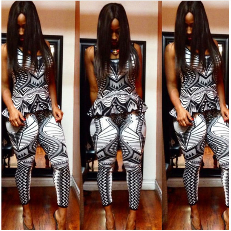 White And Black Sleeveless Jumpsuits S,M,L MH5267